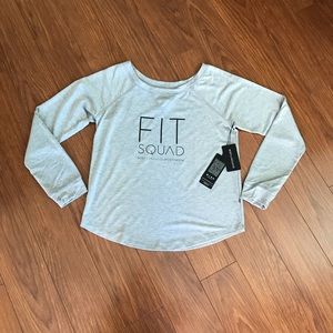 NWT “Fit Squad” Raglan Long Sleeve Top Size Small